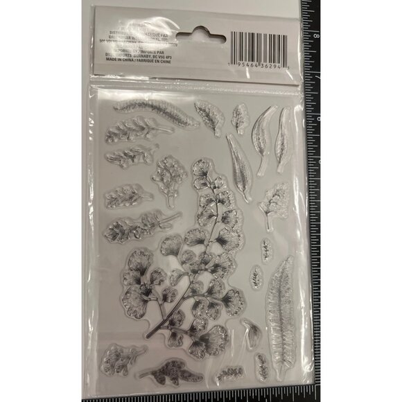 Crafters Square 21-Piece Clear Stamp Set With Botanical & Leaf Designs 375739 - Picture 3 of 4